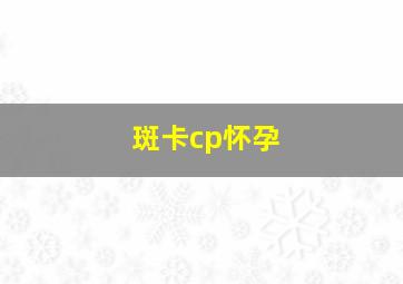 斑卡cp怀孕