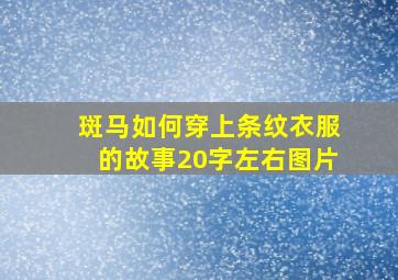 斑马如何穿上条纹衣服的故事20字左右图片