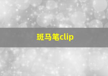 斑马笔clip