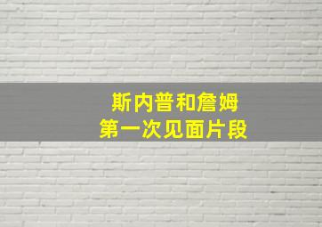 斯内普和詹姆第一次见面片段