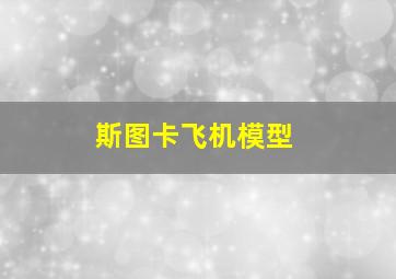 斯图卡飞机模型