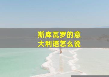 斯库瓦罗的意大利语怎么说