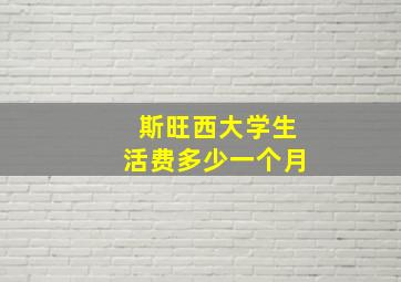 斯旺西大学生活费多少一个月