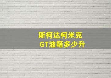 斯柯达柯米克GT油箱多少升