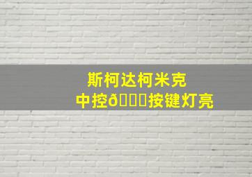 斯柯达柯米克中控🔒按键灯亮