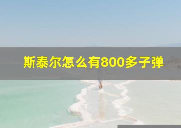 斯泰尔怎么有800多子弹