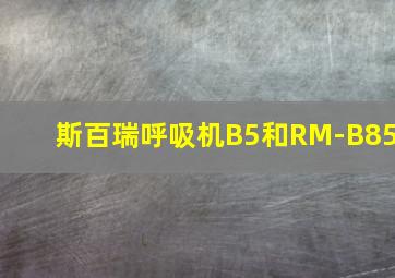 斯百瑞呼吸机B5和RM-B85