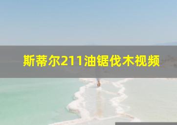 斯蒂尔211油锯伐木视频