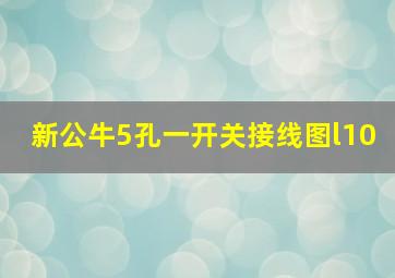 新公牛5孔一开关接线图l10