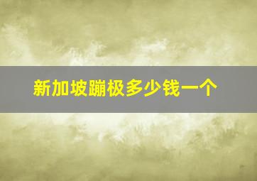 新加坡蹦极多少钱一个