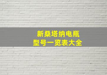 新桑塔纳电瓶型号一览表大全