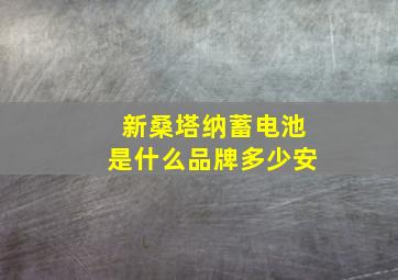 新桑塔纳蓄电池是什么品牌多少安