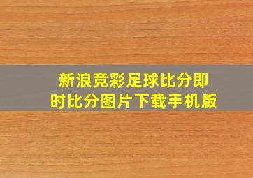 新浪竞彩足球比分即时比分图片下载手机版