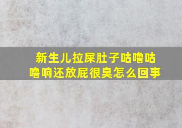 新生儿拉屎肚子咕噜咕噜响还放屁很臭怎么回事