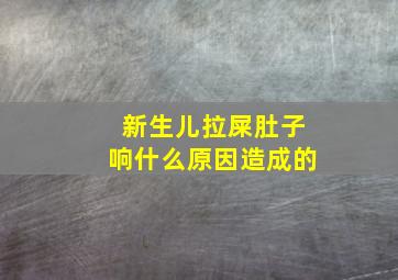 新生儿拉屎肚子响什么原因造成的