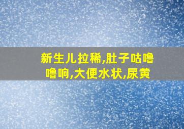 新生儿拉稀,肚子咕噜噜响,大便水状,尿黄