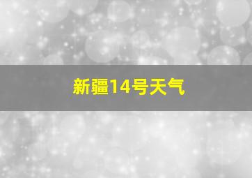 新疆14号天气