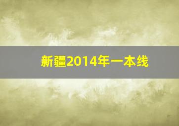 新疆2014年一本线