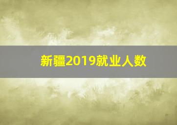 新疆2019就业人数