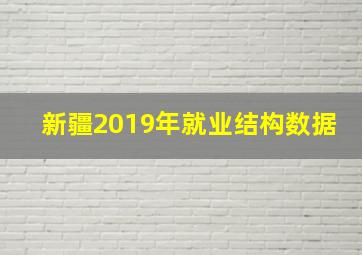 新疆2019年就业结构数据