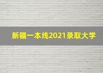 新疆一本线2021录取大学