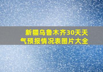 新疆乌鲁木齐30天天气预报情况表图片大全