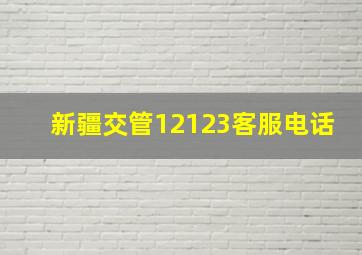 新疆交管12123客服电话