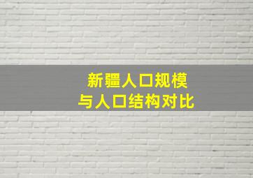 新疆人口规模与人口结构对比