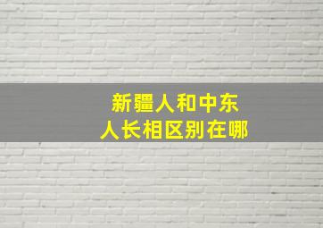 新疆人和中东人长相区别在哪