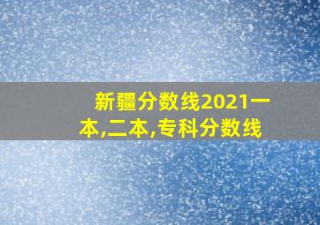 新疆分数线2021一本,二本,专科分数线