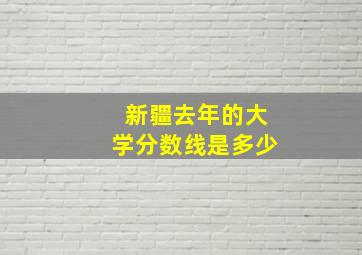 新疆去年的大学分数线是多少