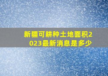 新疆可耕种土地面积2023最新消息是多少