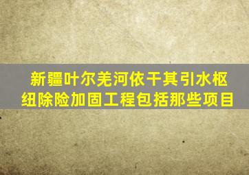 新疆叶尔羌河依干其引水枢纽除险加固工程包括那些项目