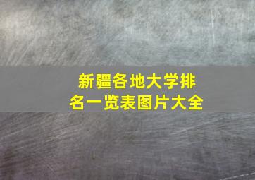 新疆各地大学排名一览表图片大全