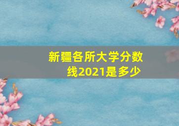 新疆各所大学分数线2021是多少