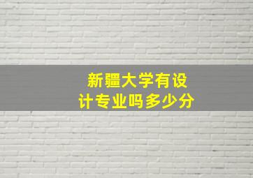 新疆大学有设计专业吗多少分