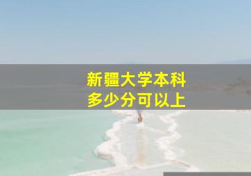 新疆大学本科多少分可以上