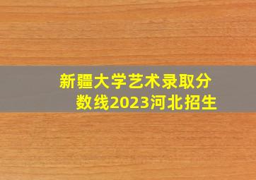 新疆大学艺术录取分数线2023河北招生