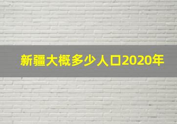 新疆大概多少人口2020年