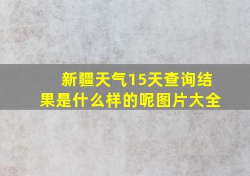 新疆天气15天查询结果是什么样的呢图片大全