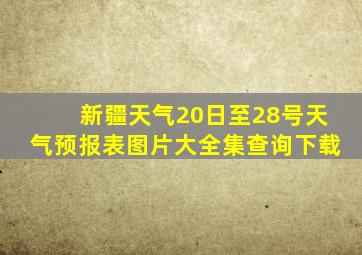 新疆天气20日至28号天气预报表图片大全集查询下载