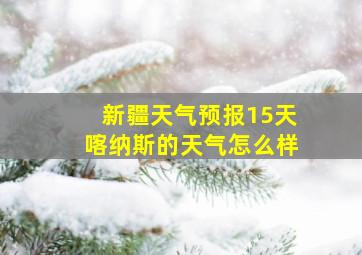 新疆天气预报15天喀纳斯的天气怎么样