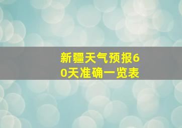 新疆天气预报60天准确一览表