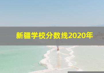 新疆学校分数线2020年