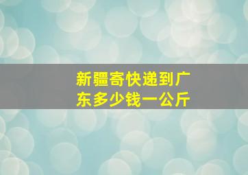 新疆寄快递到广东多少钱一公斤