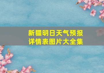 新疆明日天气预报详情表图片大全集