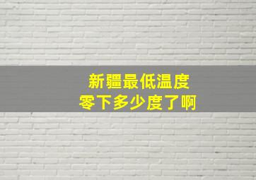 新疆最低温度零下多少度了啊