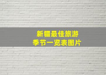 新疆最佳旅游季节一览表图片