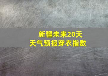 新疆未来20天天气预报穿衣指数