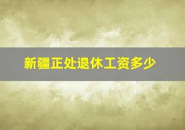 新疆正处退休工资多少